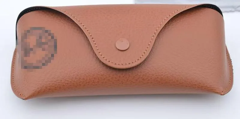 Estuche rígido de cuero para gafas