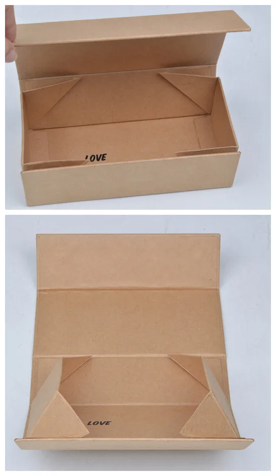 Caja de papel kraft con interior para gafas